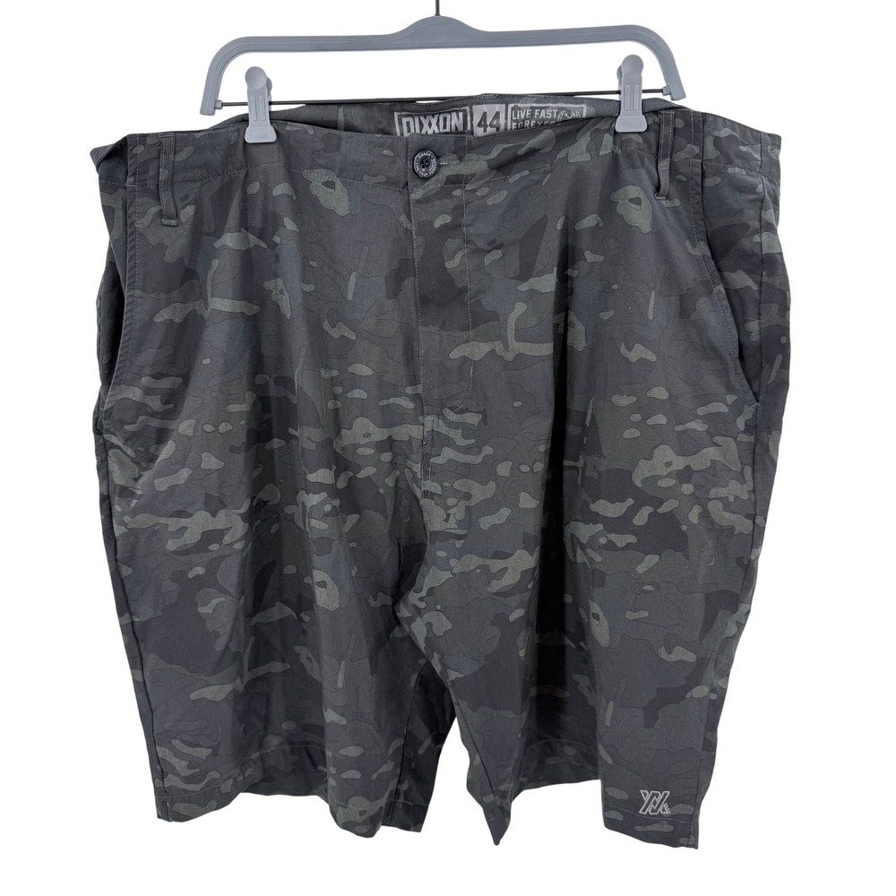 Dixxon Mens Green Camo Flat Front Shorts Size 44 Live Fast Forever Tactical